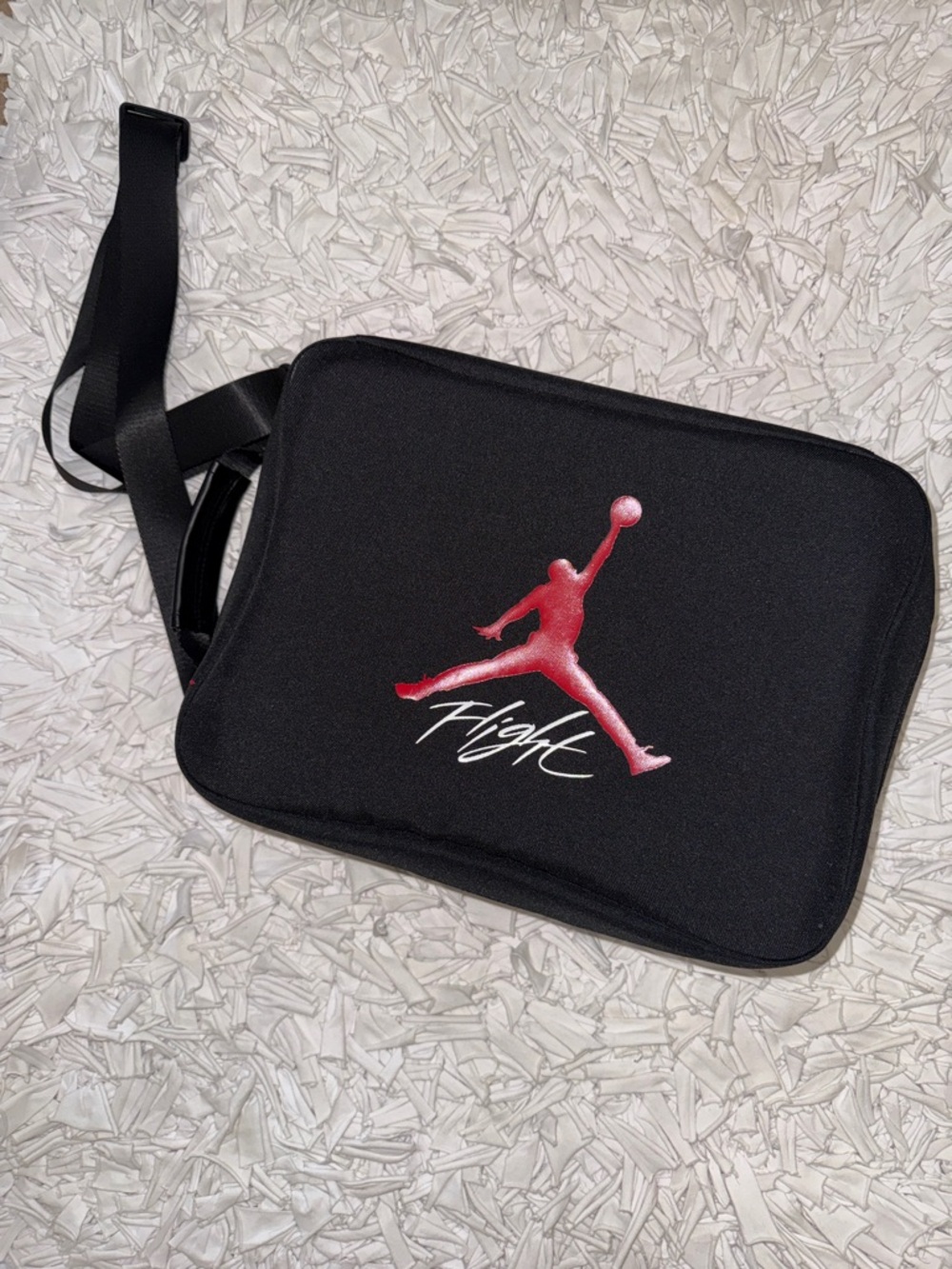 JORDAN, Nike  Black Messenger/ Shoe Bag with Red Jumpman Logo🔥🔥🔥 **PREOWNED**